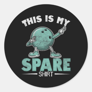 Pegatina Redonda Esta Es Mi Camisa De Repuesto Graciosa Bola Hombre