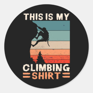 Pegatina Redonda Esta Es Mi Camiseta De Escalada Regalo Escalador D