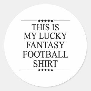 Pegatina Redonda Esta Es Mi Camiseta De Fútbol De Fantasía Afortuna