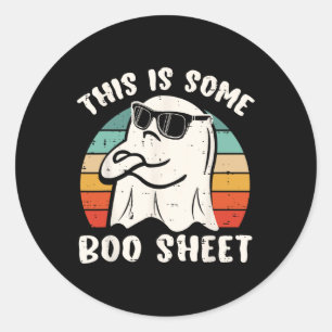 Pegatina Redonda Esta es una hoja de boo de regalo divertida de Fan