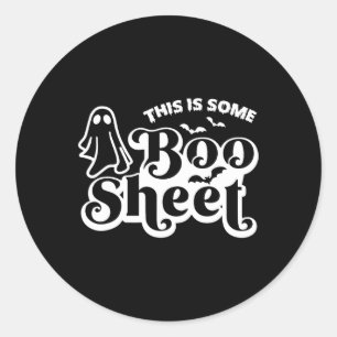 Pegatina Redonda Esta es una hoja de boom Halloween Ghost Funny par