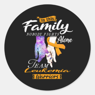 Pegatina Redonda Esta familia que nadie lucha sola contra la guerra