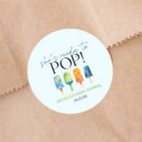 ¡Está lista para pop! Popsicle Baby Shower