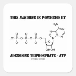 Pegatina Redonda Esta Máquina Está Alimentada Por Adenosina Trifosf