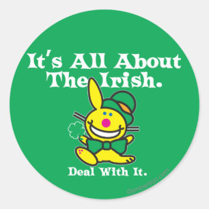 Pegatina Redonda Está todo sobre el irlandés (el verde)