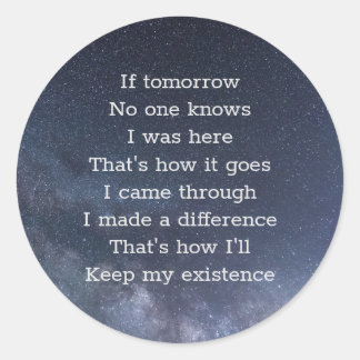 Pegatina Redonda Estaba aquí