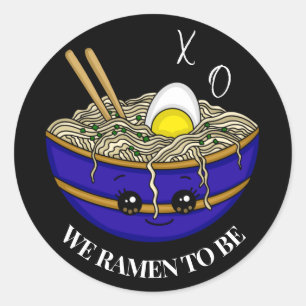 Pegatina Redonda Estábamos Destinados A Ser   Divertido Pun