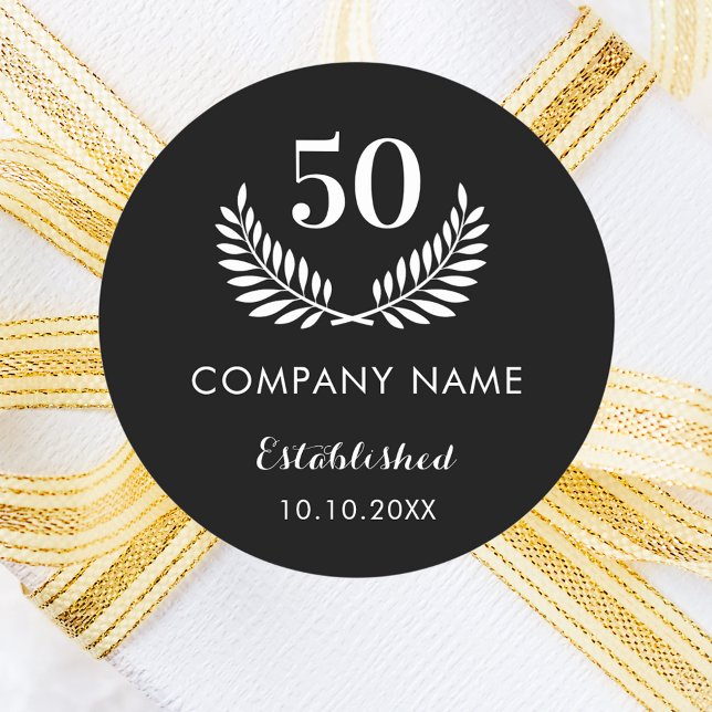 Pegatina Redonda Establecimiento de un nombre de empresa de negocio (Subido por el creador)