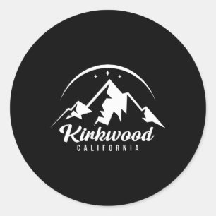 Pegatina Redonda Estación de esquí Kirkwood California Ski Resort S