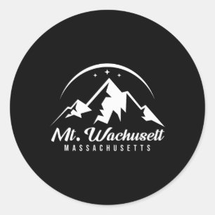 Pegatina Redonda Estación de esquí Mount Wachusett Machusetts