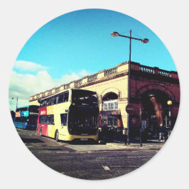 Pegatina Redonda Estación de Outside York