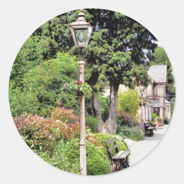 PEGATINA REDONDA ESTACIÓN DE TREN (Anverso)