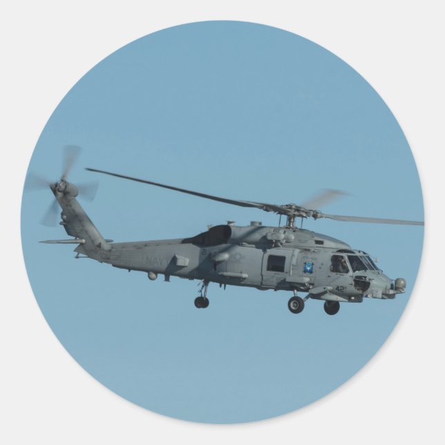 Pegatina Redonda Estación MH-60R (Anverso)