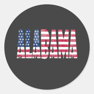 Pegatina Redonda estado de Alabama