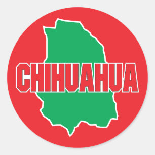 Pegatina Redonda Estado de Chihuahua