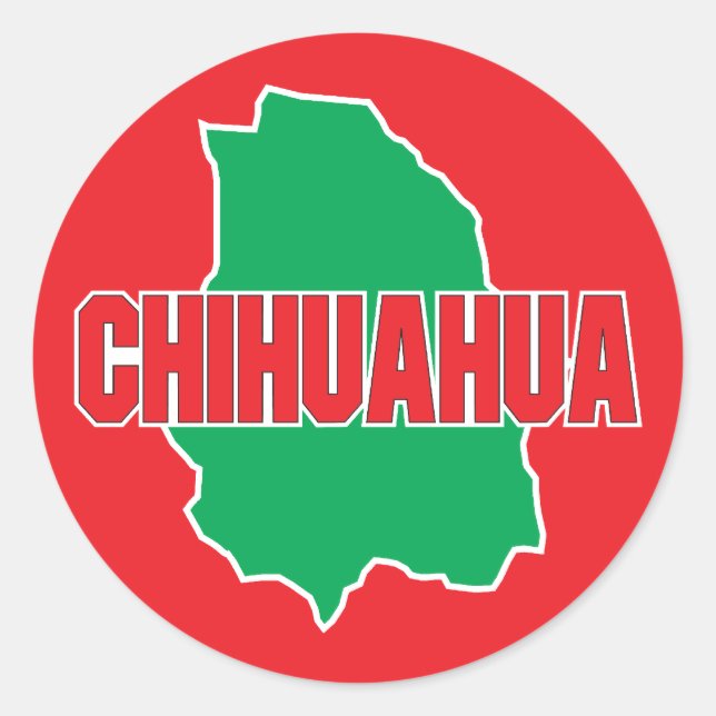 Pegatina Redonda Estado de Chihuahua (Anverso)