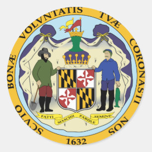 PEGATINA REDONDA ESTADO DE MARYLAND SEAL