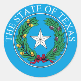 Pegatina Redonda Estado de Texas