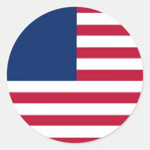 Pegatina Redonda Estados Unidos