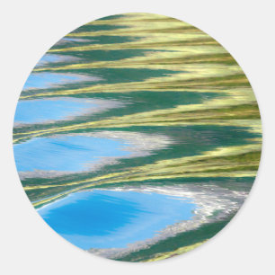 Pegatina Redonda Estados Unidos, Alaska, Parque Nacional Glacier Ba