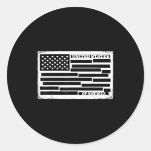 Pegatina Redonda Estados unidos de américa documento censurado arch