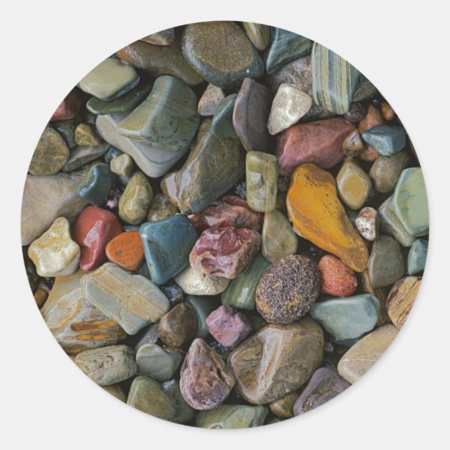 Pegatina Redonda Estados Unidos, Montana, Parque Nacional Glacier,  (Anverso)