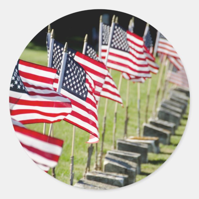 Pegatina Redonda Estados Unidos, Nueva Inglaterra, Isla Rhode, Bris (Anverso)