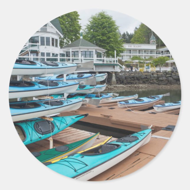 Pegatina Redonda Estados Unidos, Washington, Islas San Juan (Anverso)