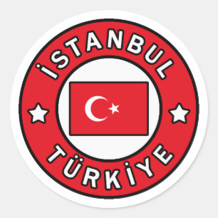Pegatina Redonda Estambul Türkiye