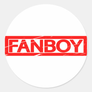 Pegatina Redonda Estampación de Fanboy