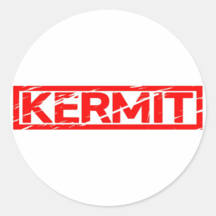Pegatina Redonda Estampación de Kermit