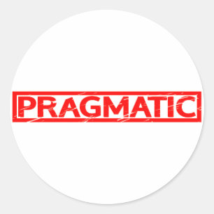 Pegatina Redonda Estampación Pragmática