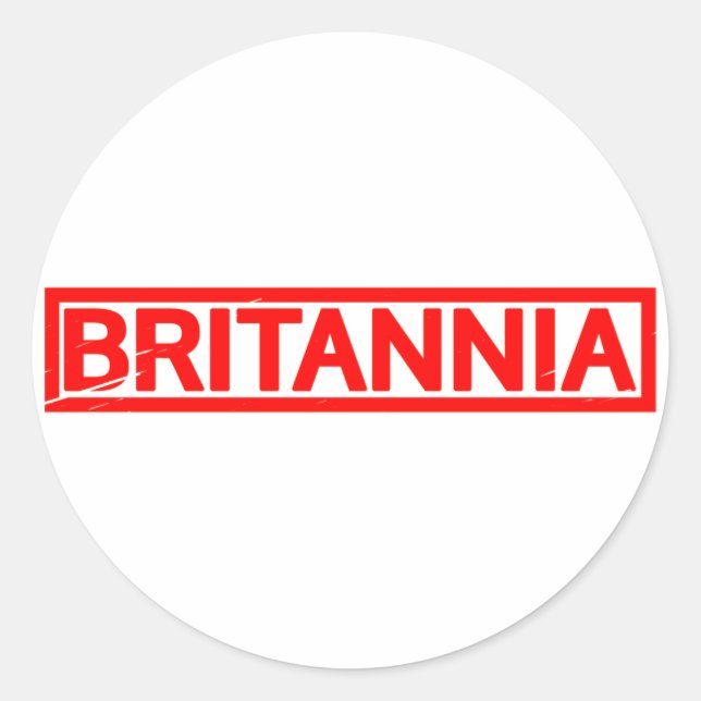 Pegatina Redonda Estampado de Britannia (Anverso)