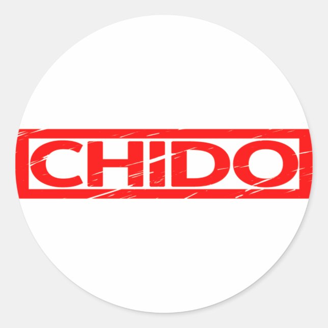 Pegatina Redonda Estampado de Chido (Anverso)
