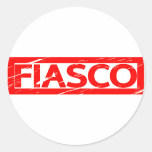 Pegatina Redonda Estampado de fiasco