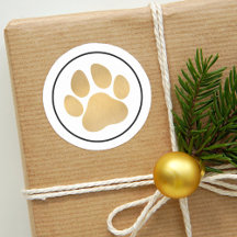 Estampado de Huella de Mascota Dorada Navideño