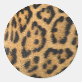 Pegatina Redonda Estampado de leopardo