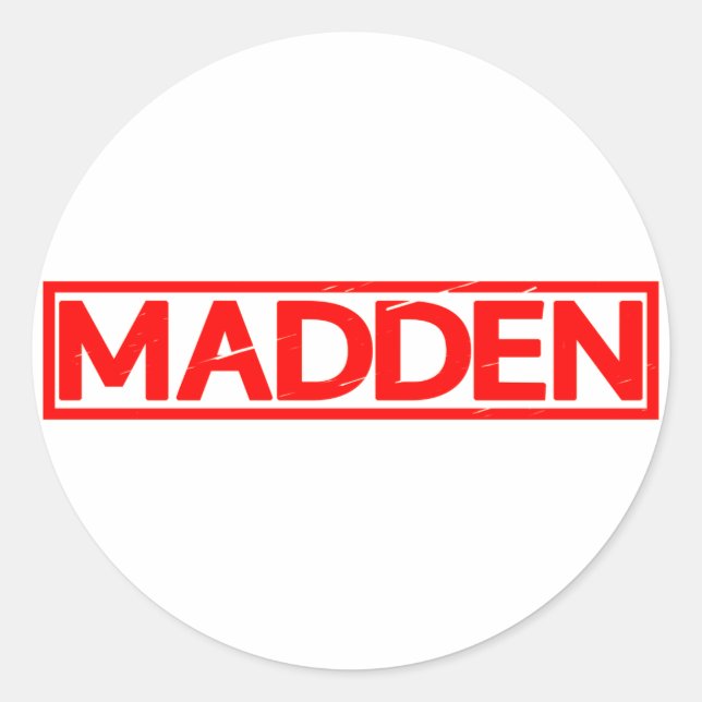 Pegatina Redonda Estampado de Madden (Anverso)