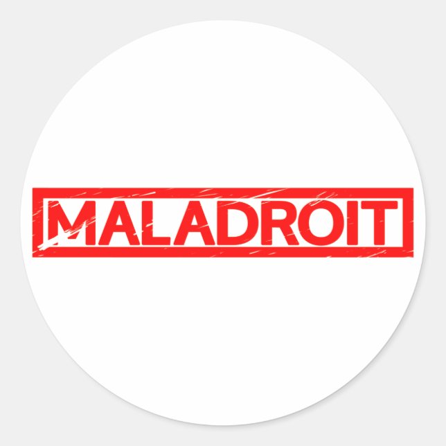 Pegatina Redonda Estampado de Maladroit (Anverso)