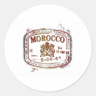 Pegatina Redonda Estampado de Marruecos
