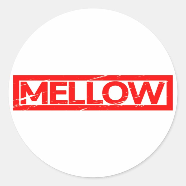 Pegatina Redonda Estampado de Mellow (Anverso)
