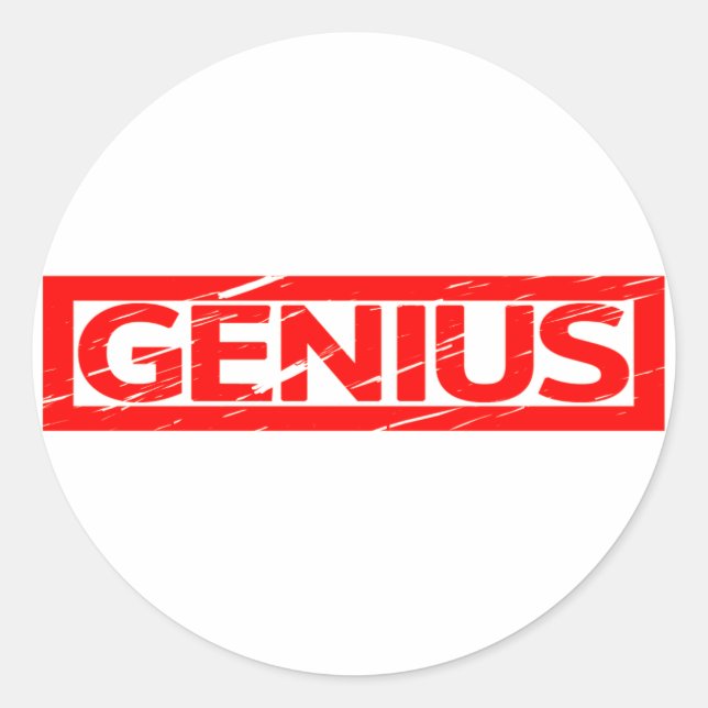 Pegatina Redonda Estampado Genius (Anverso)
