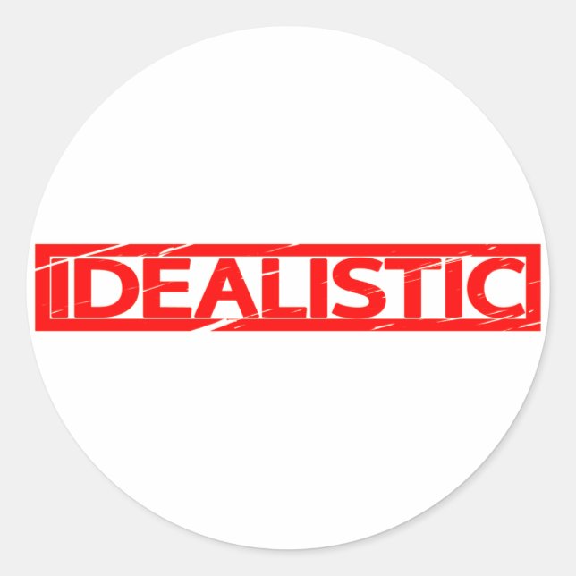 Pegatina Redonda Estampado idealista (Anverso)
