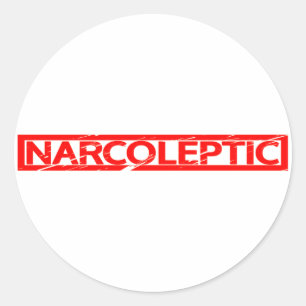 Pegatina Redonda Estampado Narcoléptico