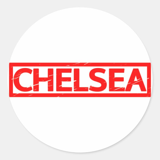 Pegatina Redonda Estampilla de Chelsea (Anverso)