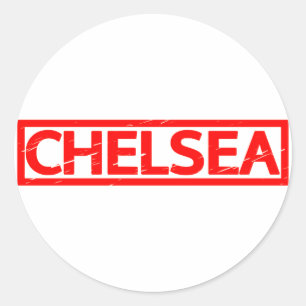 Pegatina Redonda Estampilla de Chelsea