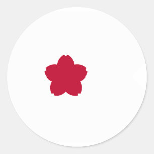 Pegatina Redonda Estándar del comandante, bandera de Japón