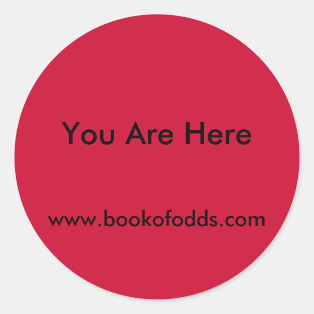 Pegatina Redonda Estás Aquí (Anverso)