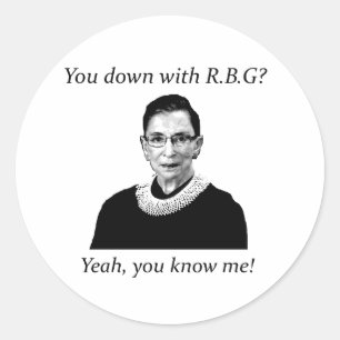 Pegatina Redonda ¿Estás con RBG?