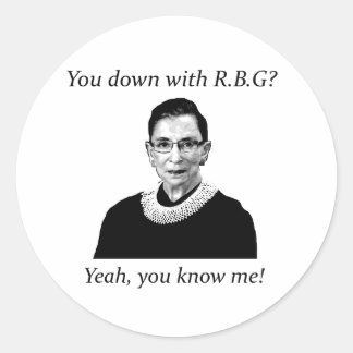 Pegatina Redonda ¿Estás con RBG?